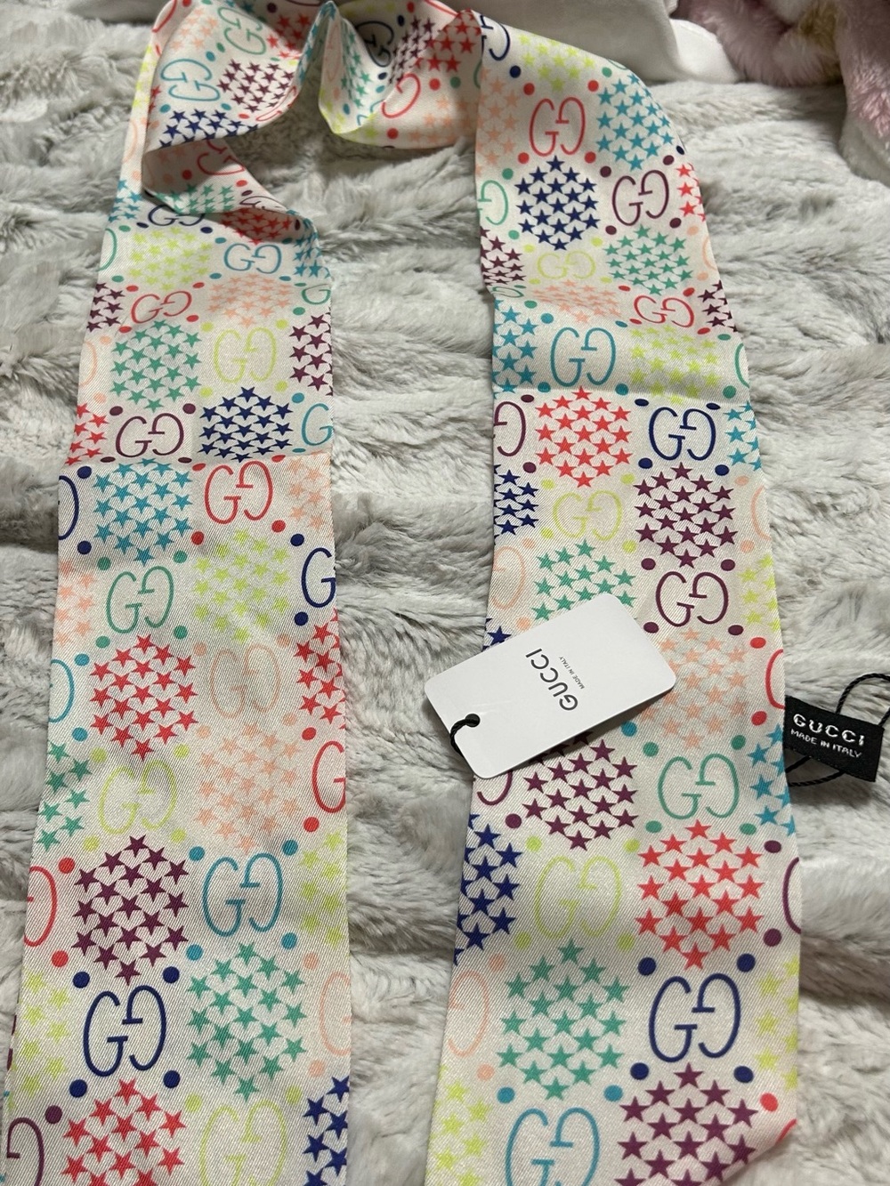 Luxury designer scarf with multicolor design! Gorgeous